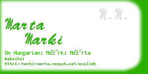 marta marki business card